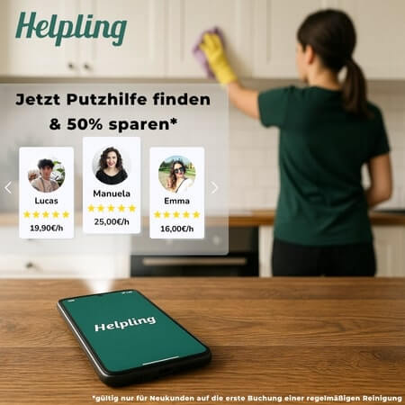 Helpling aktuelles Angebot für 2025 2026 bis zu 50 prozent sparen