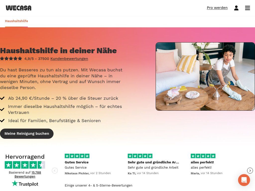 Wecasa iPad Screenshot